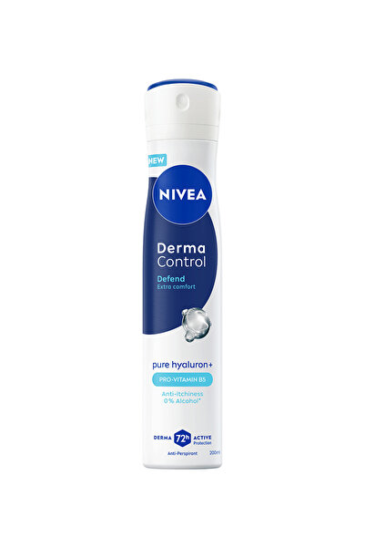 NIVEA Derma Control Defend Spray Antiperspirant pentru Femei, 72h, 200 ml