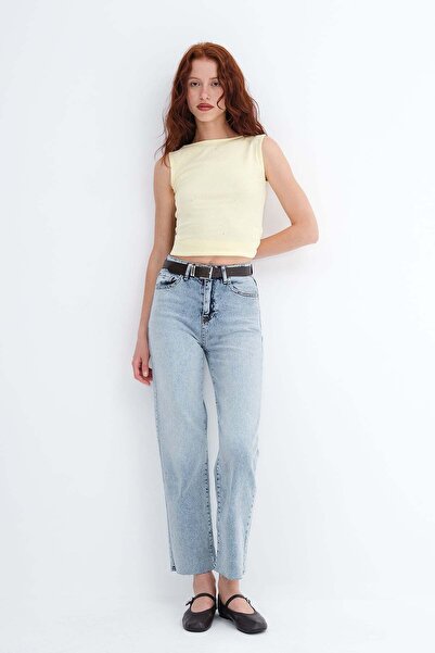 Addax Kemerli Jean Pantolon PN254
