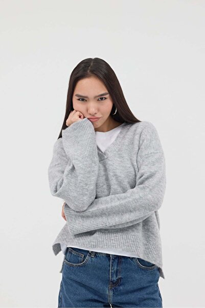 Addax V-Neck Knitwear Sweater K3379-A11
