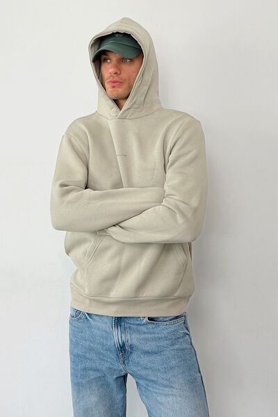 JB John Borners Ανδρικό φούτερ με κουκούλα με τύπωμα Kangaroo Pocket Stone - ...