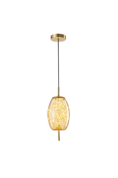 Apliqa Lustră LED Jasper Auriu Antic Suspendată – Pendul Living Sufragerie Do...