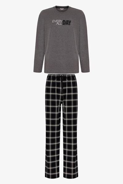 Penti Erkek All Day Ekoseli Pantolon Uzun Kollu Pijama Takımı