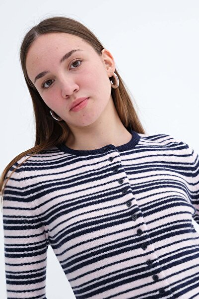 Addax Striped Knitwear Cardigan H3570