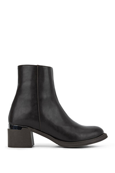 Tamer Tanca Women's Faux Leather Brown Heeled Boots