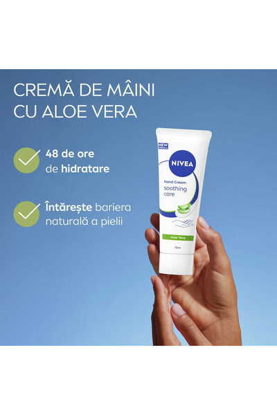 NIVEA Cremă de mâini cu Aloe Vera, cu absorbție rapidă, 75 ml