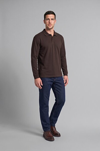 DeFacto Regular Fit Buttoned Polo Collar Basic Sweatshirt I2734Ax26Wn
