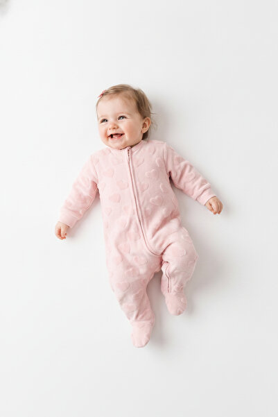 Tiffany Baby Puffy Love Theme Fermuarlı Patikli Kız Bebek Tulum 31040