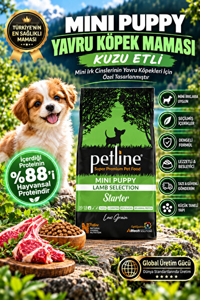 Petline Mini Irklara Özel Üretilmiş Kuzu Etli Yavru Köpek Maması Başlangıç 6k...