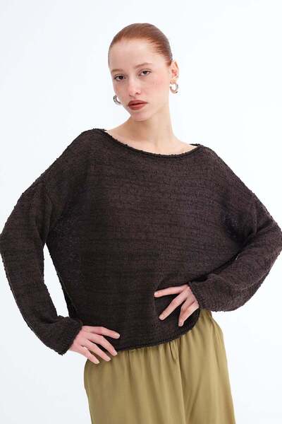 Addax Textured Knitwear Sweater K10341