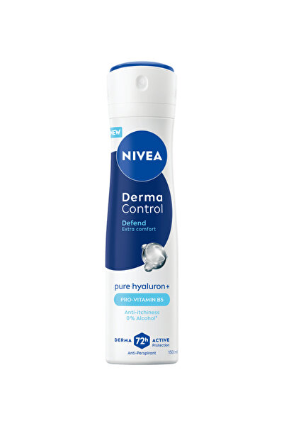 NIVEA Derma Control Defend Spray Antiperspirant pentru Femei, 72h, 150 ml