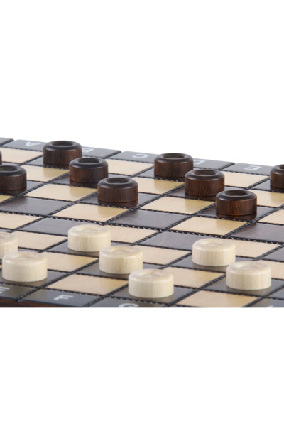 Sunrise Chess & Games Set de șah din lemn pentru școală - șah + dame + table ...