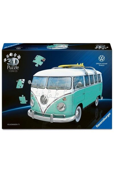 RAVENSBURGER Puzzle 3D 162 de piese - Volkswagen T1 Bulli, Chrome Edition
