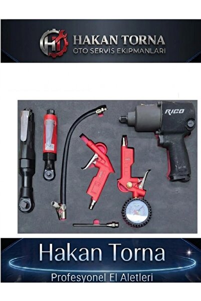 Rico 1/2 Havalı Somun Sökme Tabancası Seti - Dolu Takım Arabası İçi