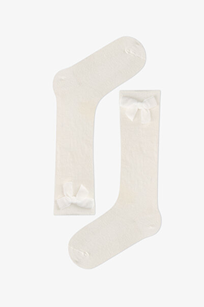 Penti Girl's White Ribbon Trousers Socks