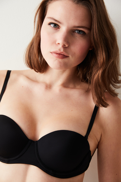 Penti Dekoltemiz Multiway Black Padded Push up Underwire Bra