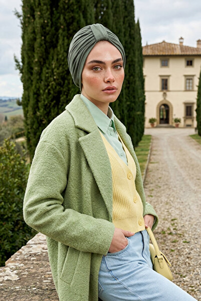 Aisha's Design قبعة أنيقة ومريحة لجميع الفصول، كاكي، B-68O