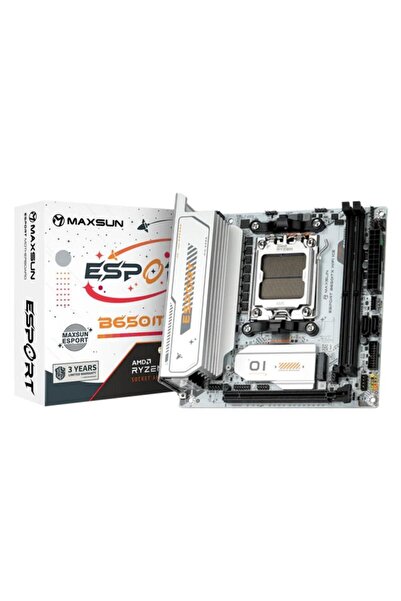 MAXSUN ESPORT B650ITX WIFI ICE 8000(OC) DP HDMI M.2 ITX BEYAZ DDR5 AM5 ANAKART
