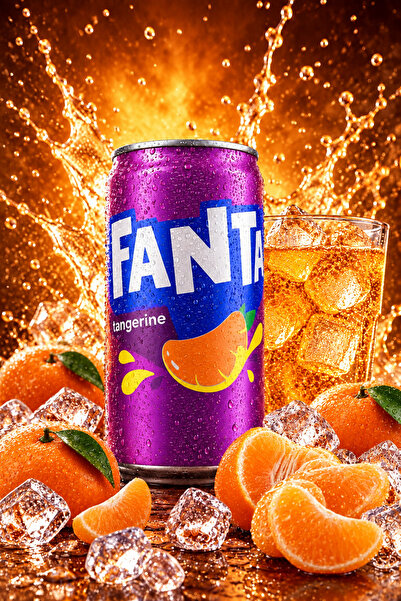 Fanta Bautura racoritoare carbogazoasa, 10x185ml, Tangerine, aroma de mandarina