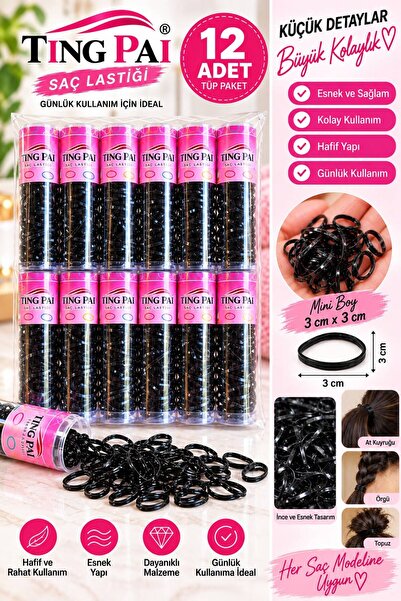 12 PAKET TOKA SAÇ ÖRGÜ LASTİĞİ