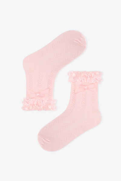 Penti Girl's Pink Lace Socks