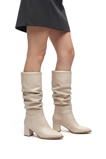 Zerenyus Pitay Premium Bellows Leather Thick Heeled Boots