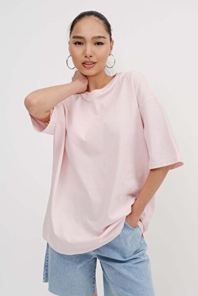 Addax Bisiklet Yaka Basic T-shirt P10111-D7