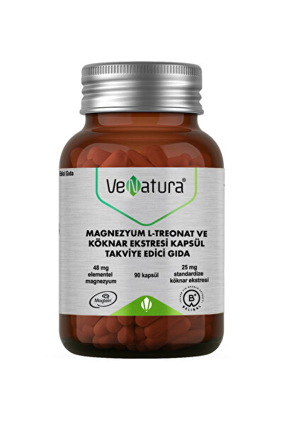 VeNatura Magnezyum L-Treonat ve Köknar Ekstresi 90 Kapsül