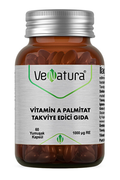 VeNatura Vitamin A Palmitat 1000mcg 60 Kapsül
