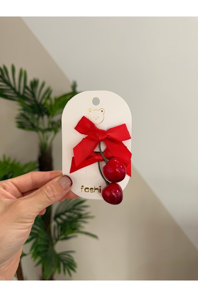 Generic Brand Girl's School Hair Clip Cherry Bow Hair Clip |   Children's Hai...