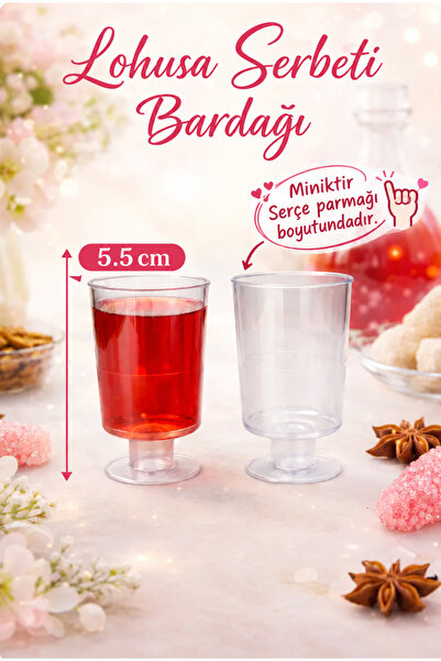 maycup Shot Bardağı Lohusa Şerbet İkram Bardağı 50cc Ayaklı Bardak 80 adet Su...