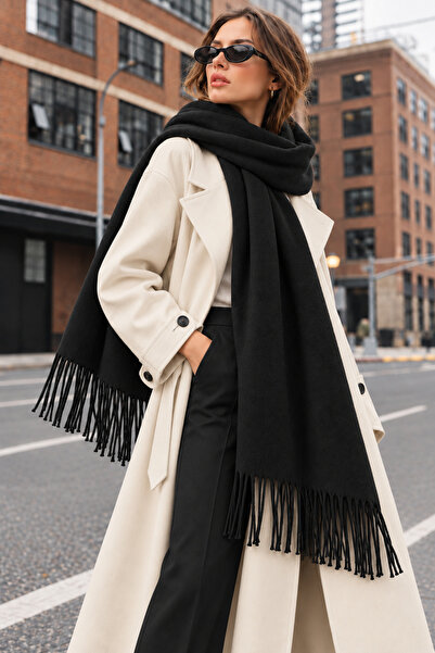 nisaNCa Soft Feel Women's Scarf – Soft Textured Wide Oversized Tassel Shoulde...