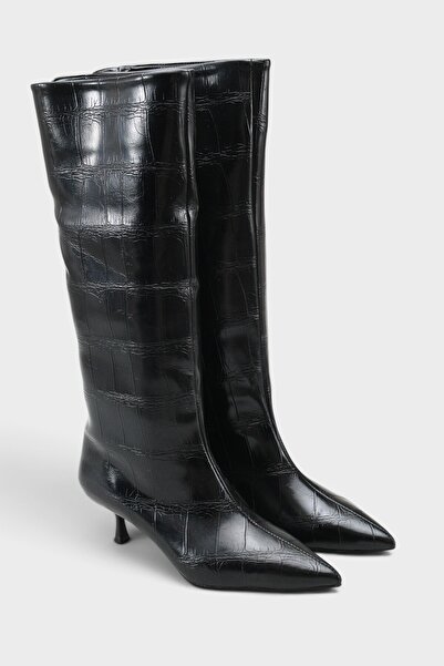 Capone Outfitters Leila Pointed Toe Stylish Mid-Heeled Women's Boots