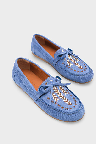 Capone Outfitters Lisabeth Kızılderili Nakışlı Yumuşak Kadın Loafer Ayakkabı