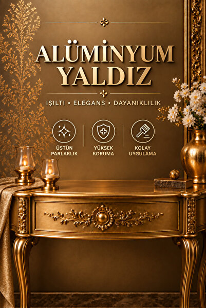 NY Trend Alüminyum Yaldız Boya Altın | Parlak Metalik Dekoratif Boya