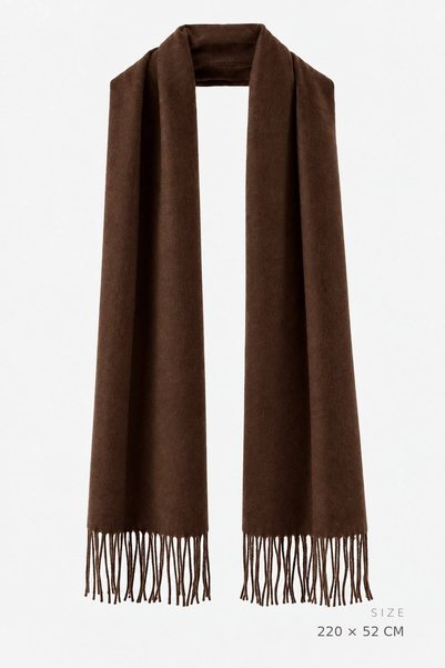 nisaNCa Soft Feel Women's Scarf – Soft Textured Wide Oversized Tassel Shoulder Shawl