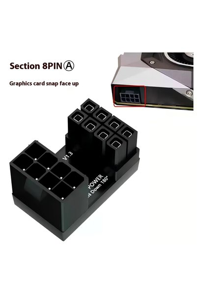 choice2 8Pin Aa LDPCSJ 180 °   موصل محول طاقة بطاقة الرسومات PCI-E بزاوية دور...