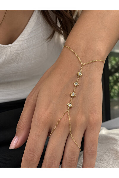 FASHİON JEWELRY Tuelataki/ Women's Sun Symbol Zircon Stone Jewelry Model Şahm...