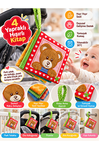 Sozzy SozzyToys Hışırlı Ayılı Hikaye kitabım