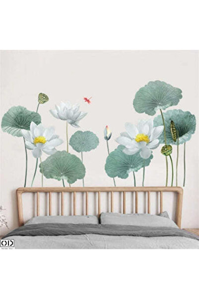 Original Deals RO Decorative Sticker for Living Room and Bedroom, Lotus Flowe...
