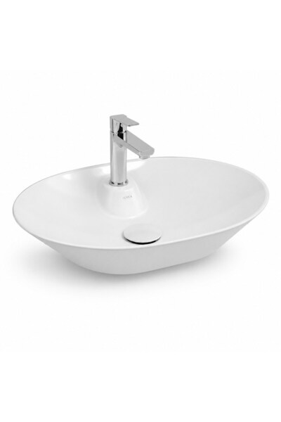 İsvea Sistema Y Tezgah Üstü Çanak Lavabo 60 cm, Batarya Delikli Beyaz | 10SY5...