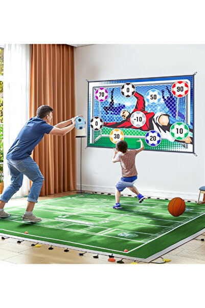 OEM Set de fotbal portabil pentru copii, cu minge cu velcro, panou textil, 10...