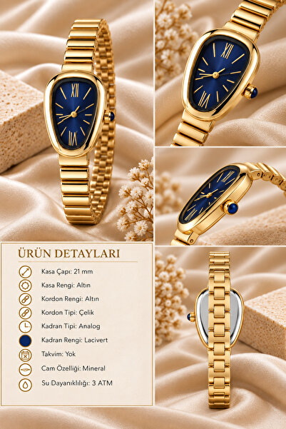 Reddington Women's Montre Model Navy Blue Dial Retro Wristwatch