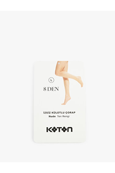 Koton جوارب طويلة لامعة بدون خطوط بسمك 8 دين