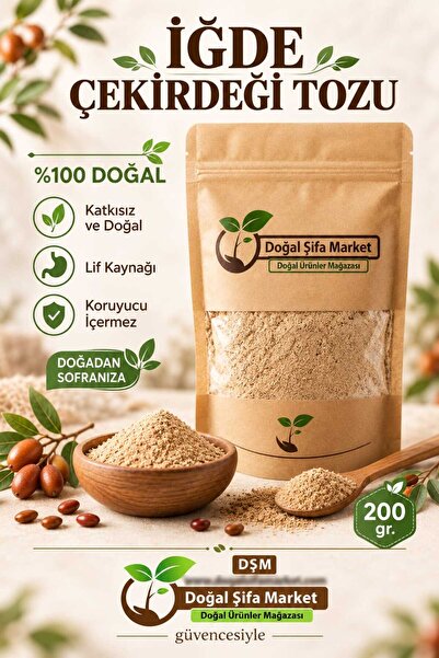 Genel Markalar İğde Çekirdeği Tozu 200 g Doğal Öğütülmüş Toz