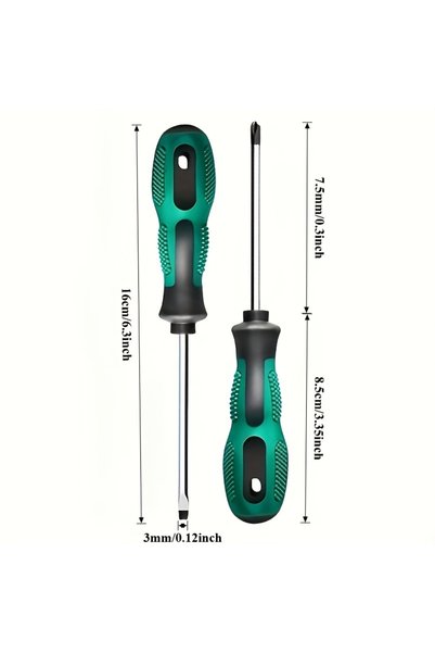 Choice green An ergonomic magnetic screwdriver set, including cross-head and ...