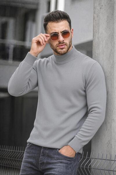 Oksit Ανδρικό πουλόβερ Seka 815 Cotton Slim Fit Half Fisherman