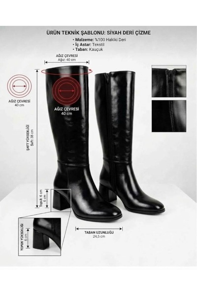 İ-ZZCELLA MODA Women's Black Patent Leather Below-Knee Boots with Low Thick Heel and Zipper, Stylish for Winter