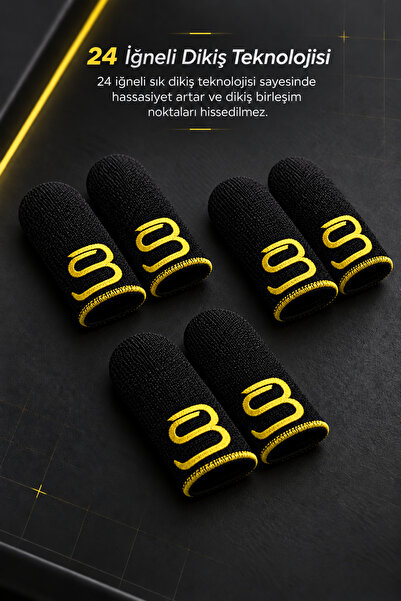 Bhave Mobil Oyuncu Parmaklığı 3 Çift- Pubg Espor Parmak Eldiveni- Terletmez C...