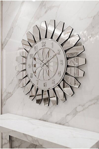VELAKON MODERN LÜKS DUVAR SAATİ AHŞAP&PLEKSİ 50 x 50 CM SESSİZ AKAR MEKANİZMA