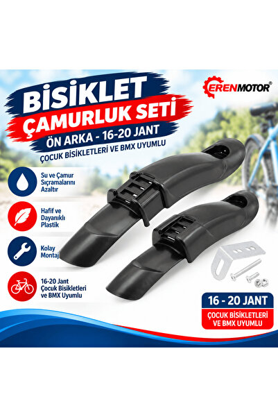 Bisiklet Çamurluk Seti Ön Arka - 16-20 Jant- BMX, Plastik, Farklı Renk Seçenekler